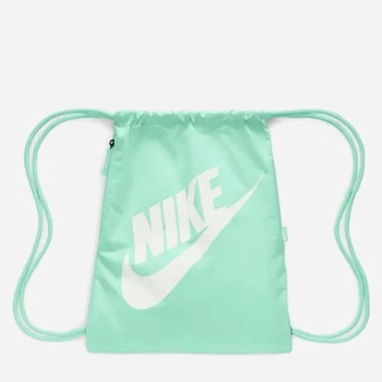 Рюкзак спортивний тканинний 13 л вміщує формат А4 Nike Nk Heritage Drawstring DC4245-353 М'ятний (198481650422)