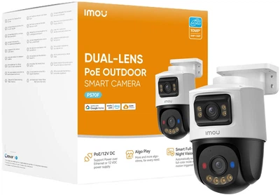 IP-камера IMOU PoE 10MP 5MP+5MP с двумя PTZ-камерами IPC-PS70FP-10M0 (6937479640236)