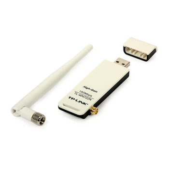 Мережевий адаптер Wi-Fi USB 2.0 TP-LINK TL-WN722N білий до 150 Мбіт/с 802.11n знімна антена