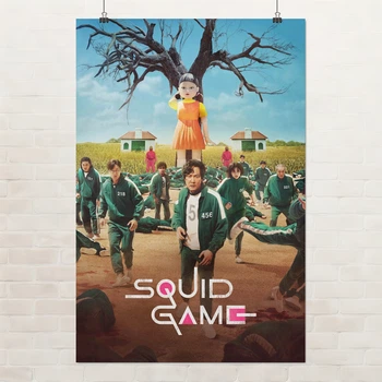Постер Гра в кальмара, Squid Game, серіал, A2 60×40 см (id4706)