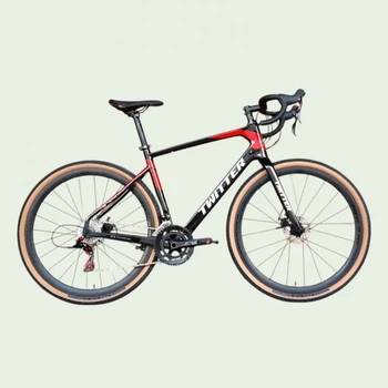 Велосипед карбоновий 28" Twitter Gravel RS-22S Carbon Black-Red (VLP_99999237)