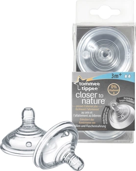 Соски силиконовые Tommee Tippee Closer to Nature Средний поток с 3 месяцев 2 шт (5010415211224)