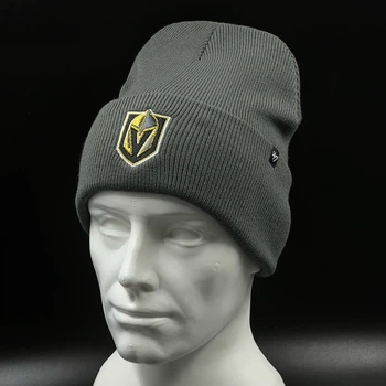 Зимняя серая шапка 47 Brand Nhl Vegas Golden Knights H-HYMKR31ACE-CC