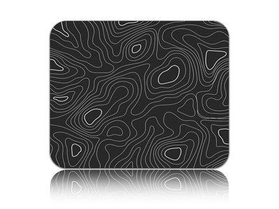 Килимок для миші WorkPlaceShop Black Waves 200x240x3 мм (WPS-MP-10551-200x240)