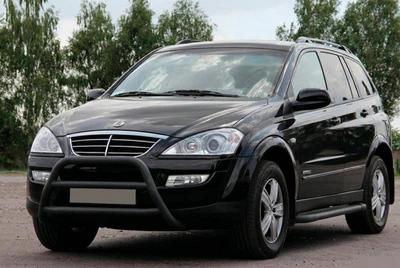 Кенгурятник WT022 Black (нерж) для SsangYong Kyron 2005-2014 рр