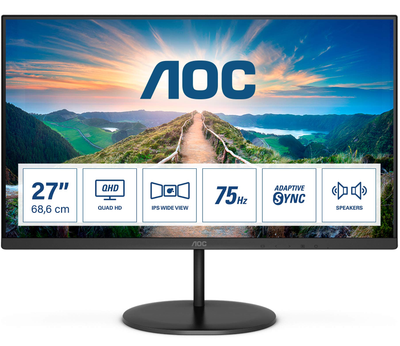 Монитор 27" AOC Q27V4EA 2K IPS 75 Гц - Уценка