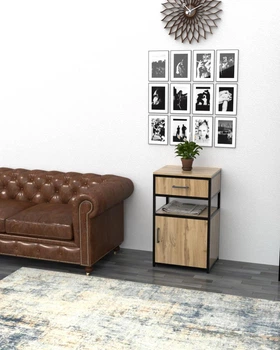 Тумба с ящиком в стиле лофт EcoLoft Мирена DSP-1516-1