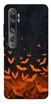 Чехол для Xiaomi Mi Note 10 с принтом Orange bats