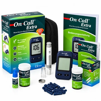 Глюкометр On-Call Extra + 50 тест-полосок + Ланцеты 10 шт Acon Цвет Черный (2923-31014)