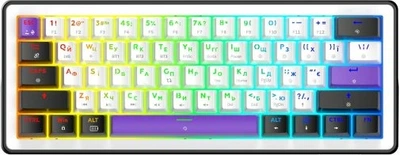 Клавіатура HATOR Hellyberry HK60 Mechanical Linear Wireless/BT White/Violet