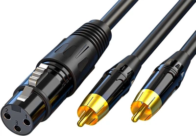 Межблочный кабель HAILE HT-2KL12 2 x RCA – 2 x RCA, 1 м, черный (HT-2KL12-1M)