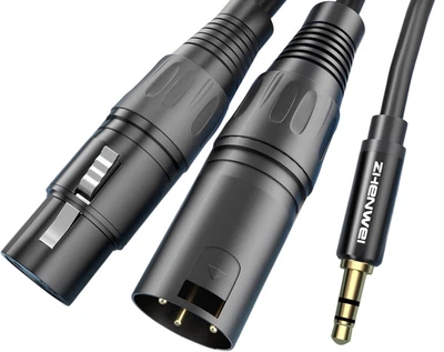 Аудиокабель ZHENWEI ZW-YPX Mini Jack 3.5 мм - 2x XLR, 8 м