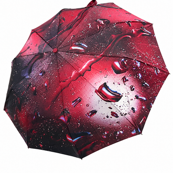 Парасолька жіноча напівавтомат Три Слона 34023-5 RUBY RAIN Бордовий