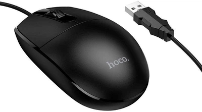 Дротова миша Hoco GM50 League USB Type-A Wired Mouse Black