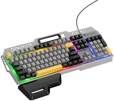 Дротова клавіатура Hoco GM702 Vistoso Gaming USB Type-A Wired Keyboard Cyrillic Gray/Black