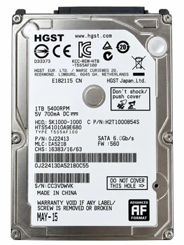 HDD диск 2.5 1TB Hitachi HTS541010A9E680 5400 8mb s_n dwvk б/у