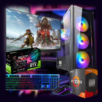 Ігровий комп'ютер "MiXzo Strike" | GeForce RTX 3060 12GB | AMD Ryzen 7 2700 |SSD M.2 | Wi-Fi | WIN11| Монітор LED IPS 24"| Ігровий набір