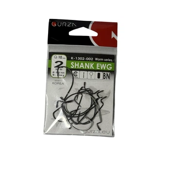 Оффсетный крючок Gurza SHANK EWG # 2 BN 10 шт ,К-1302-002