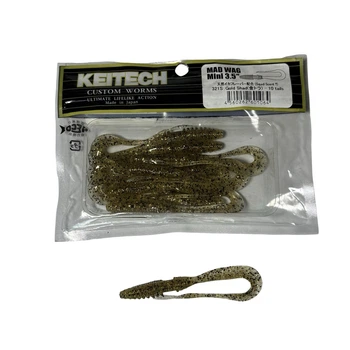 Силікон Keitech Mad Wag Mini 3.5" #321 Gold Shad (10 шт/уп),1551.07.59