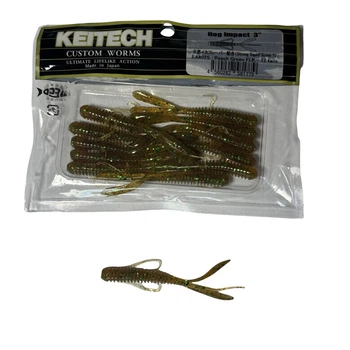 Силікон Keitech Hog Impact 3" EA#02 Peach Green FLK. (12 шт/уп),1551.02.13