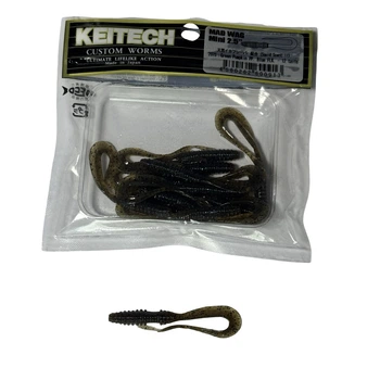 Силікон Keitech Mad Wag Mini 2.5" #207 Green Pumpkin PP. FLK (12 шт/уп),1551.07.35