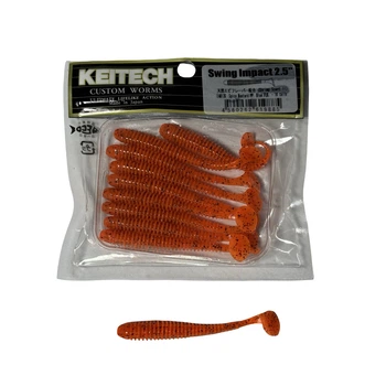 Силікон Keitech Swing Impact 2.5" EA#13 spicy mustard/blue (10 шт/уп),1551.10.19