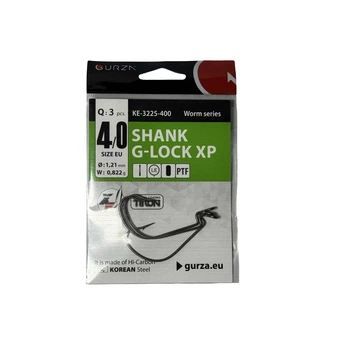 Оффсетный крючок Gurza SHANK G -LOCK XP # 4/0 PTF 3 шт ,KE-3225-400