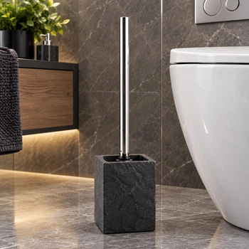 Йоржик для унітаза Trento Black Stone