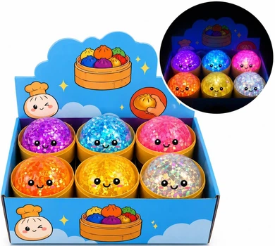 Сквіш антистрес пельмень 8,5 см. світится у темряві dumpling squishy колір (рандом)