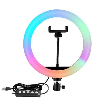 Кольцевая LED-лампа 3D-26 RGB 26 см с USB-питанием