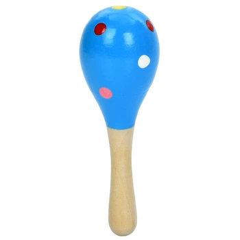 Деревянная детская игрушка "Маракас" MD 2192(Blue) 11,5 см