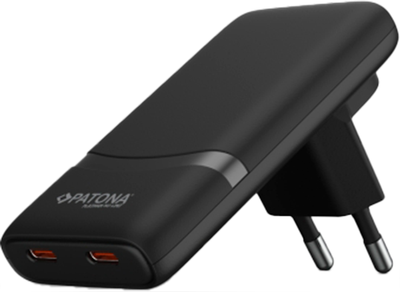 Ładowarka PATONA Premium GaN PD65W 2x USB-C PD3.0 QC3.0 Black (4055655259170)