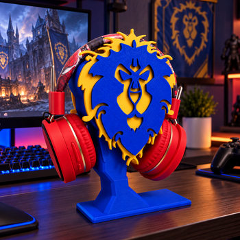 Подставка для наушников в стиле World of Warcraft Альянс (Alliance), с эмблемой льва, настольная подставка, 3D-печать