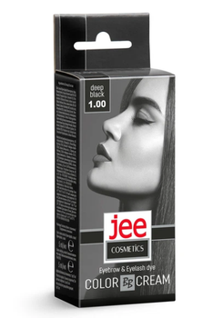 Крем-краска для бровей и ресниц Jee Cosmetics «Глубокий черный» №1.00