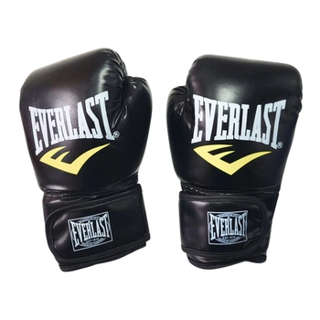 Перчатки для бокса Everlast 12 унций (12 oz) черные (боксерские перчатки, перчатки перчатки эверласт, перчатки для груши) OS12
