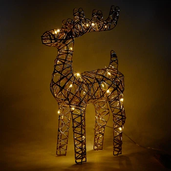 Светодиодная новогодняя декорация — олень, 30x22x8 см, 30 LED, теплый белый свет (803194)