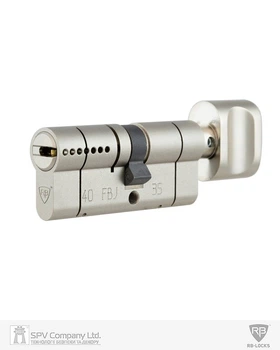 Циліндр RB KEYLOCX 100 мм (50x50T) · ключ-вертушка · нікель сатин (SPVR0214)