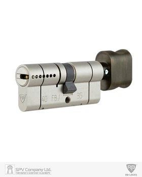 Циліндр RB KEYLOCX 100 мм (40x60T) · ключ-вертушка · нікель сатин · 5 ключі (SPVR0225)