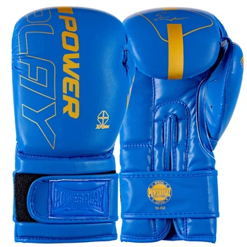 Боксерские перчатки Active Point PU 16 унций Синие