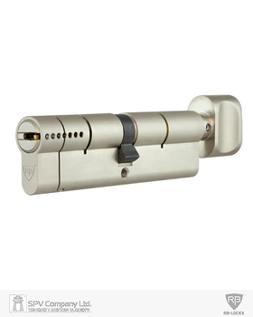 Циліндр RB KEYLOCX 110 мм (55x55T) · ключ-вертушка · нікель сатин · 5 ключі