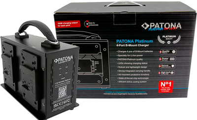 Зарядний пристрій PATONA Premium 4-каналу B-Mount 3A x 4 (4055655247917)