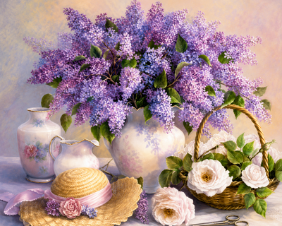 Алмазная мозаика ColorArt Бузок 40х50см SP047