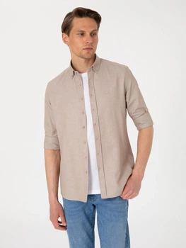 Рубашка мужская Pierre Cardin G021SZ004-000-2211547 XL Норковая (8683858544715)