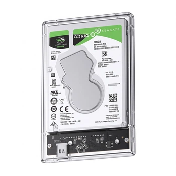 Корпус для жесткого диска ORICO Type-C, 2.5", USB 3.1 Gen2/10 Гбит/с, прозрачный, модель 2139C3-G2