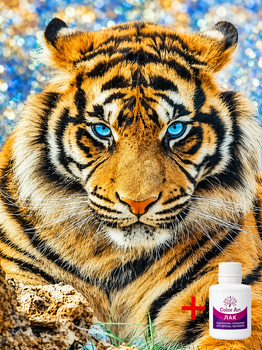 Алмазная мозаика на подрамнике ColorArt 30x40 Тигр STP476 + Подарок лак для покрытия, полная выкладка, квадратные алмазики, набор для творчества и рукоделия