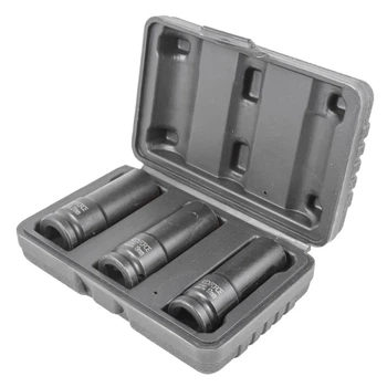 1/2" Набор головок ударных тонкостенных 3 предмета, 1/2" (17,19,21мм, 6-гран.)в кейсе ROCKFORCE RF-4032TH