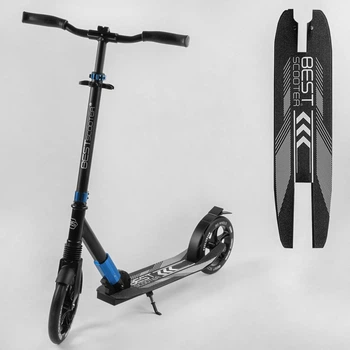 Самокат двухколесный Best Scooter 40824 Черно-голубой