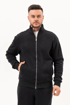 Спортивна флісова кофта на блискавці K.O.R 852 Чорний (No37 black) M