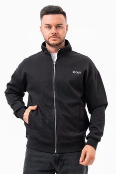 Спортивна кофта на блискавці K.O.R 32019 Чорний (BLACK) 2XL