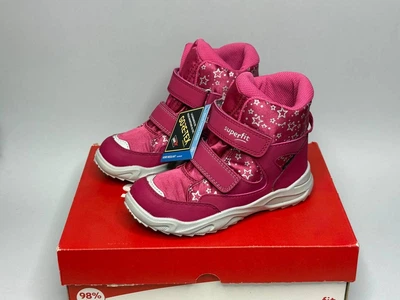 Детские зимние ботинки Superfit Glacier Gore-Tex 28 р сапоги на девочку малиновый/белый